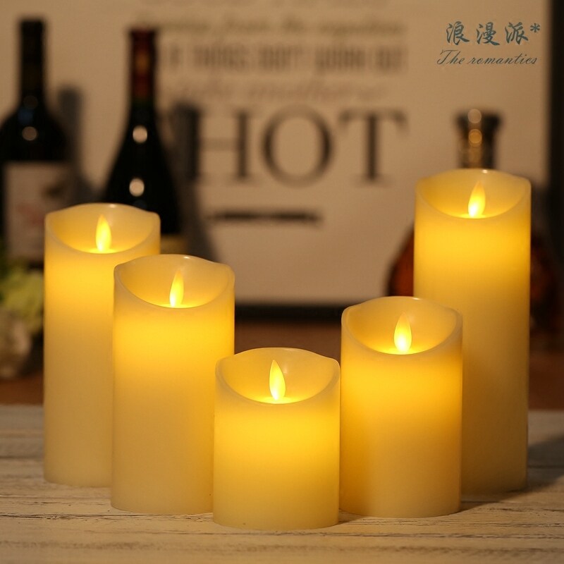 Romantic Pie Electronic Candlelight Charging Candle Battery Proposed Smoke-Free Swing Wedding Celebration Simulated Candle Prop