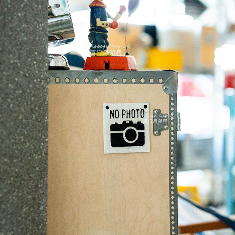 厦門岳林居鋳鉄看板 - 写真撮影禁止 - カフェやバーの壁飾り