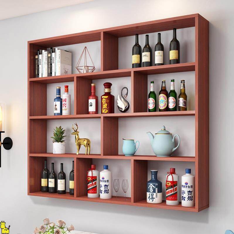 Wall Cabinet Wine Cabinet Dining Room Hotel With Wine Rack Wall-mounted Bookshelf shelves Decorated Hotel Multilayer Wall Style