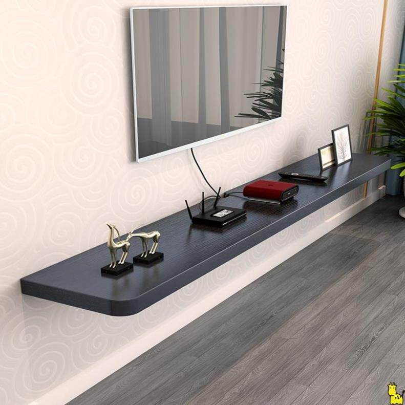 TV wall cabinet Small family type hanging wall hanging wall-mounted TV wall onboard case shelf shelves lined with partitions
