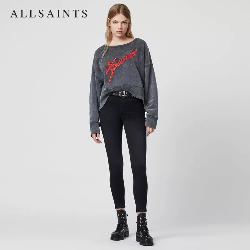 ALLSAINTS Майстер Пиро Асэнт спортивная одежда весна новое повседневное свитер с круглым вырезом WM061S