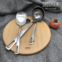 Taiwan Sandman 304 stainless steel spoon Household long handle large soup spoon for soup rice meal spoon dish spoon