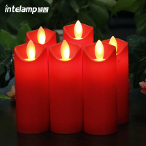 Simulation electronic small candle light romantic birthday wedding arrangement courtship confession proposal White Red fake electric led