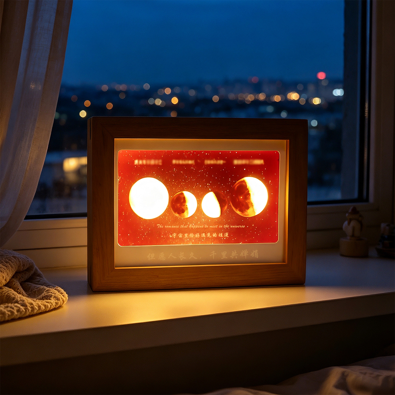 DIY Solid Wood Luminous Night Light Photo Frame with Voice Control Touch Switch, Transparent Card Reverse Film, Dedicated Charging 5V Dimming DIY Solid Wood Luminous Night Light Photo Frame with Voice Control Touch Switch, Transparent Card Reverse Film, Dedicated Charging 5V Dimming