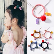 Ban nhạc cao su Hàn Quốc trẻ em phụ kiện tóc người lớn in lưới đỏ đầu dây màu tóc bóng tóc dây tóc vòng phụ nữ tóc hoang dã