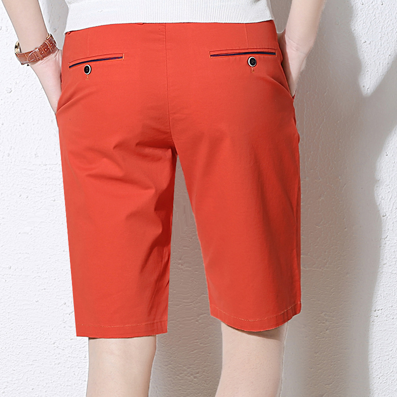 Stretch Cotton 5-Point Pants Slim Fit Korean Style Trendy Five-Point Pants Summer Casual Pants Golf Pants for Young and Middle-Aged Men