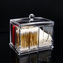 Cover cotton sign box transparent cosmetic cotton box with lid cosmetic storage box multi-function Crystal storage