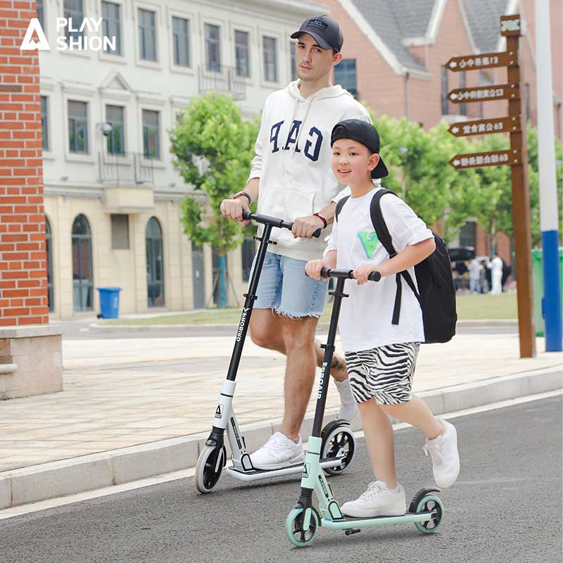 Teenage Adults Two-wheeled Scooter Can Fold Big Wheels Pedalling Children's Campus Sport CUHK Boy Men And Women Surrogating