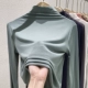 Зеленый, высокий воротник
