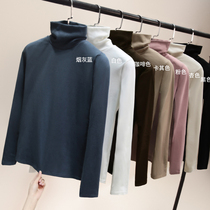 High collar plus velvet thickened base shirt Women in autumn and winter long sleeved de velvet T-shirt 2020 new polished Joker top