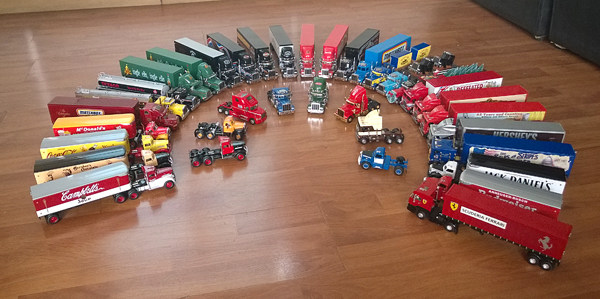 Модель машины 火柴盒matchbox ks 系列36车 peterbilt kenworth mack daf..