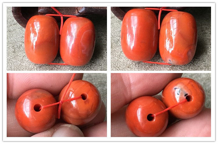 DIY аксессуары 正宗南红玉火焰红柿子红桶珠勒子顶珠橄榄珠玛瑙diy配件186