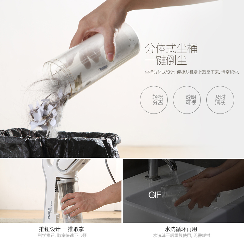 xiaomi hút bụi Delma máy hút bụi gia đình nhỏ câm xe mạnh mẽ thảm cao cấp ngoài cào cào mini cầm tay - Máy hút bụi máy hút thổi