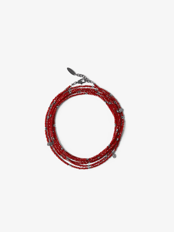 Loco Bc Natural Stone Beaded Multi-Layered Bracelet, Two-Wear Style That Can Be Used as a Necklace Loco Bc Natural Stone Beaded Multi-Layered Bracelet, Two-Wear Style That Can Be Used as a Necklace