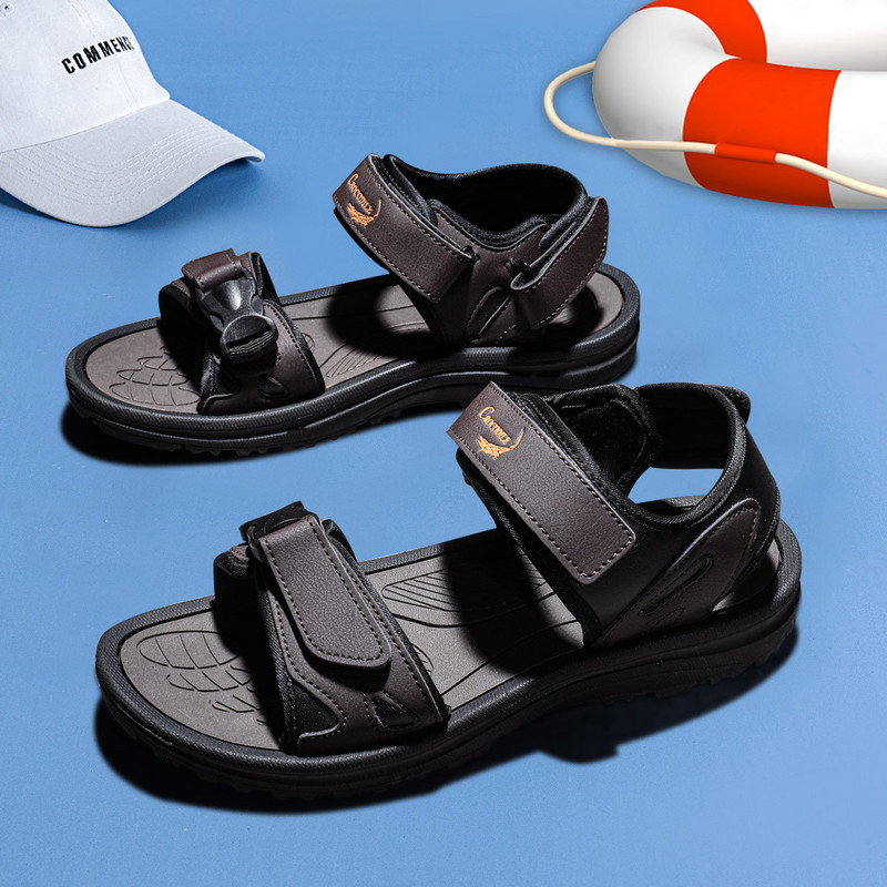 Crocodile Shirt Summer New Sandals Men's Velcro Sandals Outdoor Beach Shoes Men's Sandals Crocodile Shirt Summer New Sandals Men's Velcro Sandals Outdoor Beach Shoes Men's Sandals