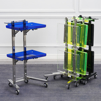 Beauty salon multifunctional small cart hairdresshop hair salon special mobile acrylic folding bar car Meichia tool car
