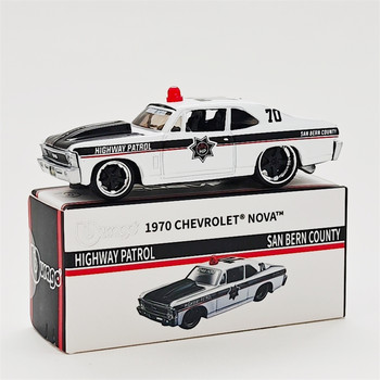 Genuine version is higher than meiji 1 64 chevrolet police car 1970 alloy car model boutique collection ornament toy car