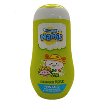 Little Benomy children lurk nourishing and nurturing shampoo and mild water and smooth herb plant vegetable and fruit ingredients