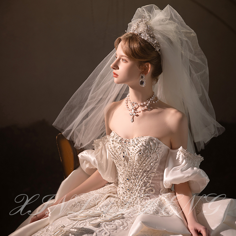 Six -year -old shop four colors of butterfly kiss wedding dresses 2024 new models in princess bride heavy work high -end big drag -tail, shoulder gauze Six -year -old shop four colors of butterfly kiss wedding dresses 2024 new models in princess bride heavy work high -end big drag -tail, shoulder gauze