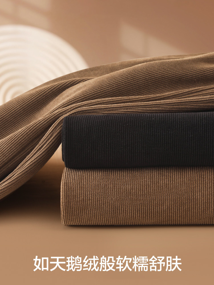 Maternity Pants Winter 2025 New Style Wide-Leg Trousers for Outer Wear, Autumn and Winter Fleece-Lined and Thickened, Do Not Tighten the Belly during Pregnancy, Keep Warm