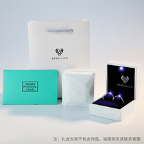 (Single shot does not send)High-end marriage proposal confession romantic LED lighting gift box pair ring necklace pendant jewelry box