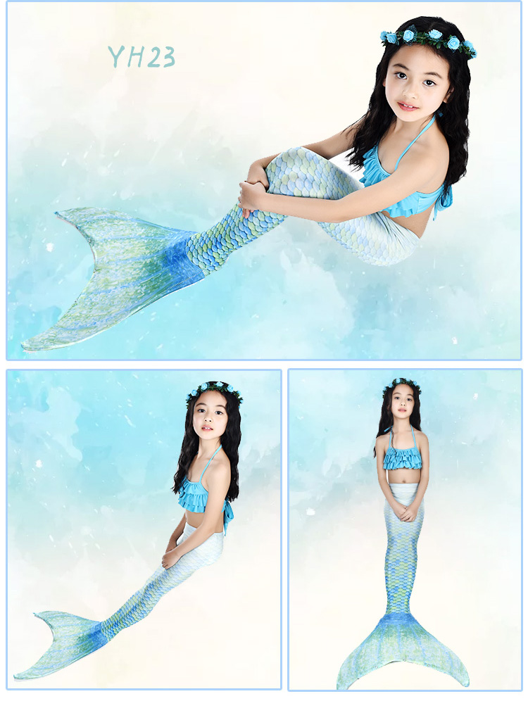 Trẻ em của nàng tiên cá đồ bơi cô gái công chúa quần áo nàng tiên cá đuôi mermaid quần áo cô gái đồ bơi