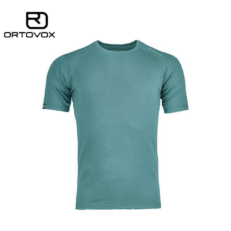  ORTOVOX 100% Merino Wool Quick-drying T-shirt Men's Outdoor Hiking Sports Casual T-shirt