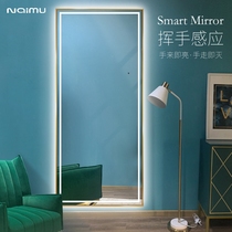 Smart dressing mirror led with lamp framed fitting mirror home wall bedroom floor mirror wall stereo full length mirror