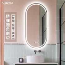 Bathroom Mirror Mirror with lamp hanging wall dressing led toilet light mirror toilet mirror smart mirror touch screen