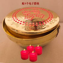 Extra large pure copper thickened copper fire chimney gun cage basin warm hand and foot treasure bride dowry wedding supplies