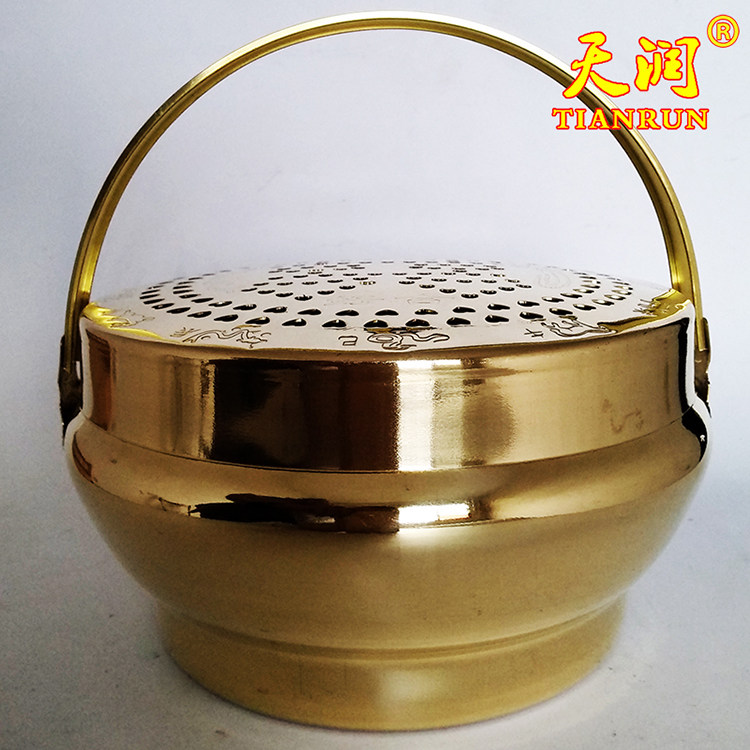 Tianrun brand large copper thickened fire flush warm hands and feet treasure gun chimney basin Huai furnace cage Bride dowry wedding wedding