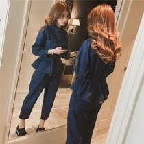2021 early autumn new slim fashion temperament fashionable age reduction early autumn two-piece suit pants womens tide autumn and winter