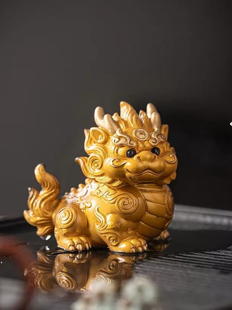 招財元寶貔貅茶寵小擺件可變色茶桌裝飾