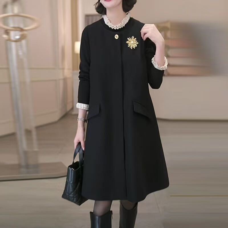 Light Luxury, Fashionable and High-End, Age-Reducing Vest Dress, Spring and Autumn New Style, Plus Size, Loose, Casual, Slimming Mid-Length Skirt for Fat Girls