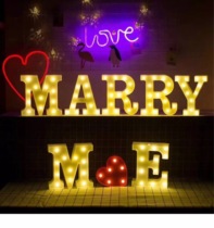 LED letter lamp birthday party proposal arrangement creative with ins Net red number glowing romantic surprise decoration