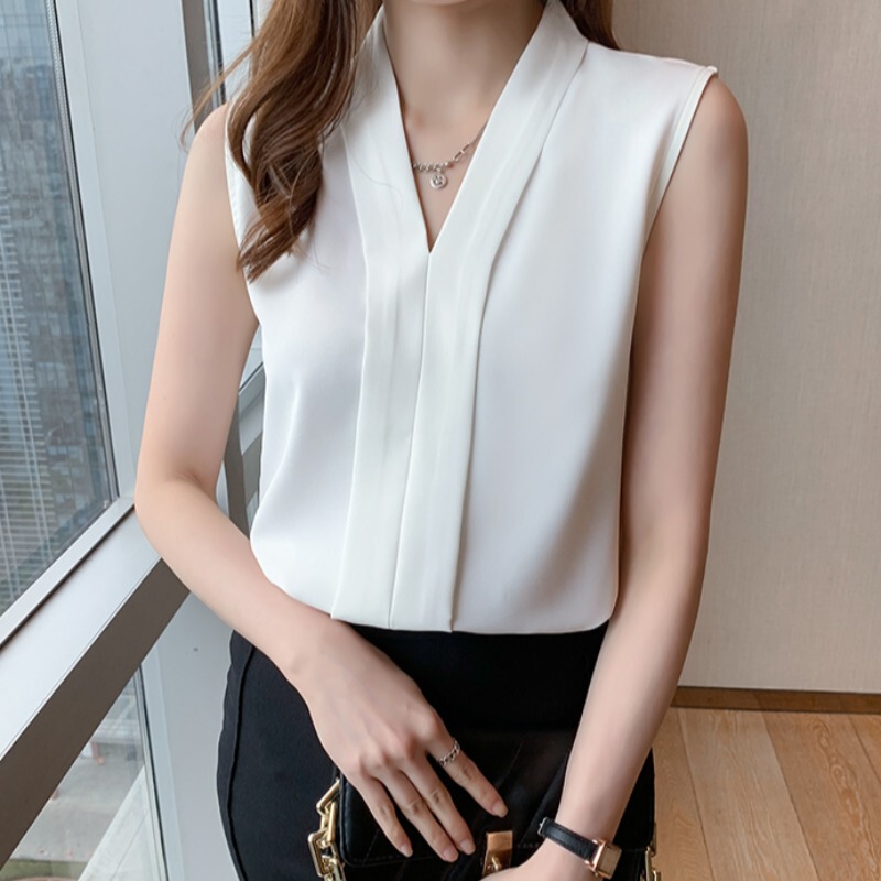 Broadcasting Host's Suit with a Small Blazer Underneath, Women's Shirt with Inner Lining, Base Layer Vest, Formal Attire, Suitable for Art Exams, Camera-Friendly Shirt