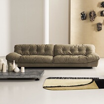 Small family-style living room modern minimalist frosted technology cloth light extravagant trio bit baxter Serie genuine leather down sofa
