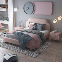 Light luxury childrens bed girl princess bed childrens room furniture combination set single bed technology cloth girl light luxury bed