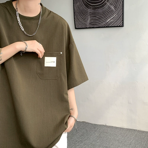 Цветная шелковая тонкая футболка с коротким рукавом, премиум класс, оверсайз, свободный крой