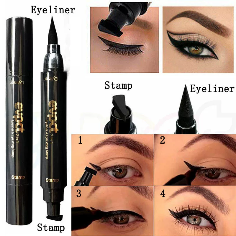"2 in 1 liquid Matte Eyeliner Stamp Penthin Wing Seal Black" -> "2-в-1 жидкая матовая подводка с штампиком Penthin Wing Seal черная"