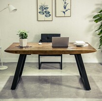 LOFT American Solid Wood Iron Conference Table Table Desk Desk Training Table Table Desk Household