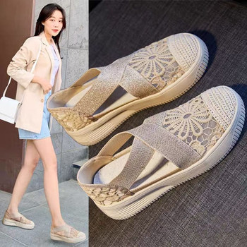 Xiaoxiangfeng fisherman shoes women's summer 2023 new mesh breathable thick bottom outerwear all-match soft bottom Baotou sandals