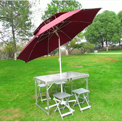 1 2 m jia zhang kuan outdoor folding tables and chairs set portable aluminum alloy car exhibition picnic stall tables and chairs