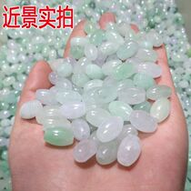 Natural light green Bashan jade beads semi-finished mens and womens bracelets