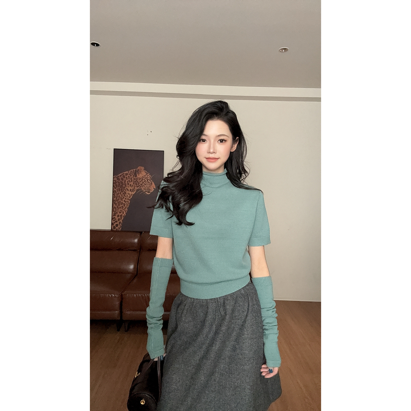 Zouyashifa Niche Design, Elegant, Casual and High-End Woolen Top Ysa26820