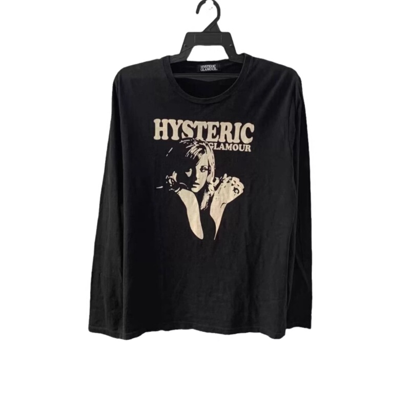 Hysteric_Glamour Girl Portrait Visual Style Archive Retro Loose Casual Long-Sleeved T-Shirt Base Layer Hysteric_Glamour Girl Portrait Visual Style Archive Retro Loose Casual Long-Sleeved T-Shirt Base Layer