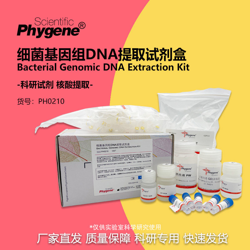 细菌基因组DNA提取试剂盒 50T/100T 核酸提取 PH0210 PHYGENE