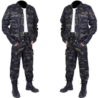 Camouflage clothing suit men's spring and autumn thickened labor insurance clothing auto repair welder wear-resistant and dirt-resistant construction site work clothes
