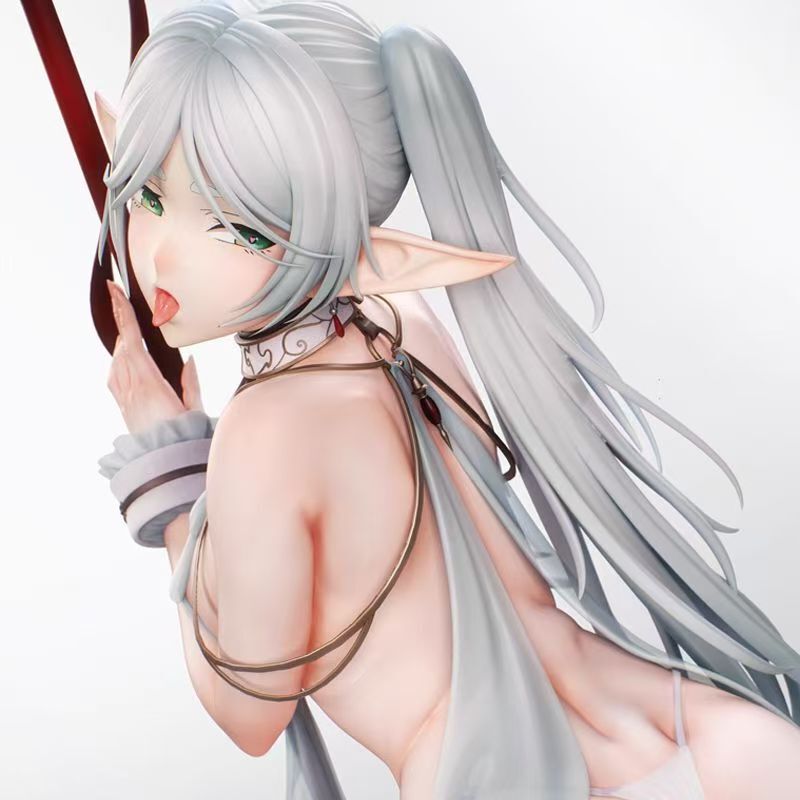 Sitting Posture Fuli Lian Silver-Haired Elf Beautiful Girl Figure Desktop Gk Model Case Decoration Two-Dimensional Gift Sitting Posture Fuli Lian Silver-Haired Elf Beautiful Girl Figure Desktop Gk Model Case Decoration Two-Dimensional Gift