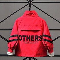 Boys spring coat 2022 new childrens Korean version of the Western style collar jacket in the big boy spring and autumn casual top trend